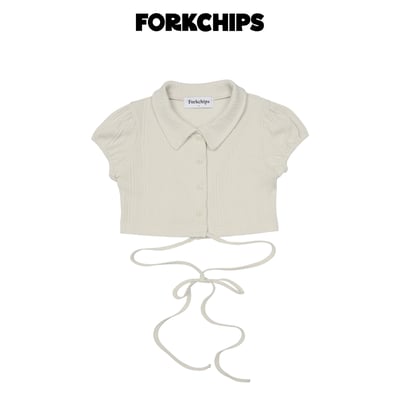 042011翻領綁帶上衣(兩色)3