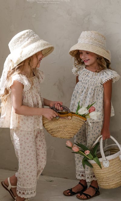 032344蕾絲綁帶帽6