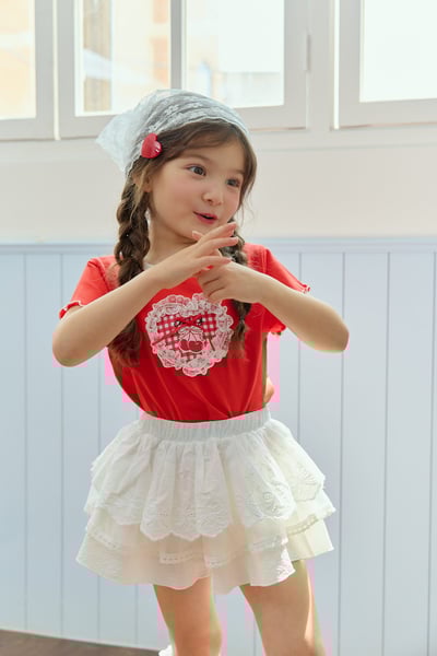 041417櫻桃捲邊袖上衣(兩色)3