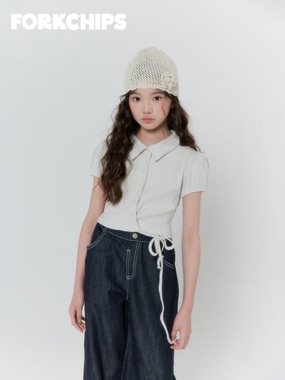 042011翻領綁帶上衣(兩色)9