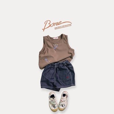 041738線條黑藍牛仔短褲12