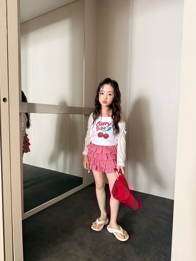 042142格子蛋糕褲裙(兩色)7