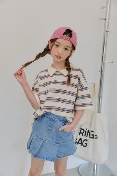 041033翻領條紋上衣(兩色)7