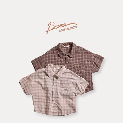 041730翻領格子上衣(兩色)1