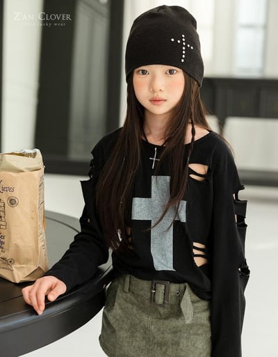 032527割破十字架上衣(兩色)1