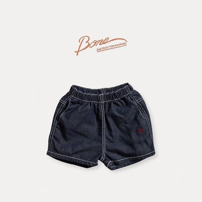 041738線條黑藍牛仔短褲1