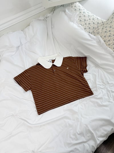 032431翻領條紋上衣(兩色)3