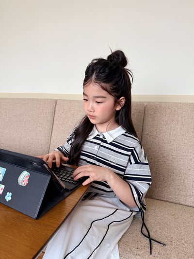 042110翻領條紋上衣(兩色)8