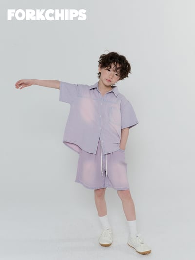 042033翻領刷色上衣(兩色)15