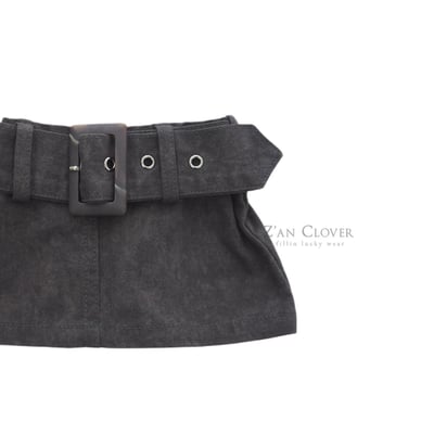 032503黑灰個性短裙4