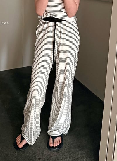 052719綁帶條紋褲B1