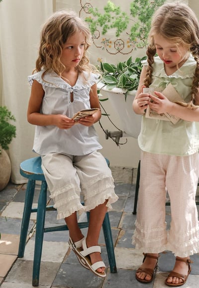 032339格子花邊褲(兩色)8