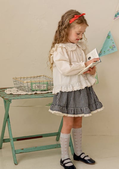 15511花邊格子裙(兩色)10