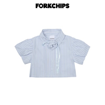 042008翻領泡泡袖上衣(兩色)2