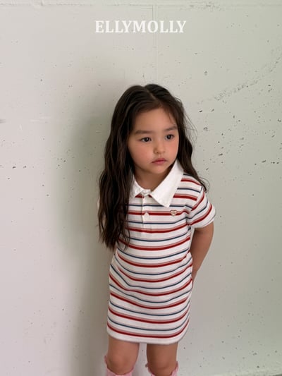 040778翻領條紋連身裙(兩色)11