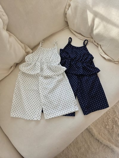 032607點點細肩套裝(兩色)1