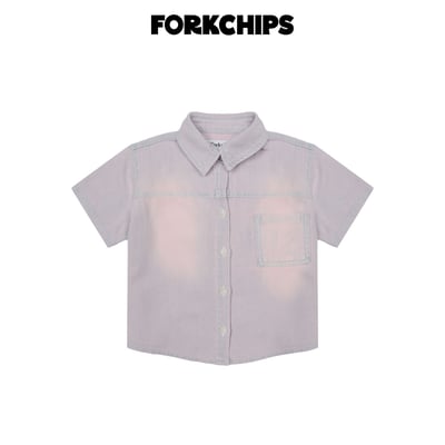 042033翻領刷色上衣(兩色)2