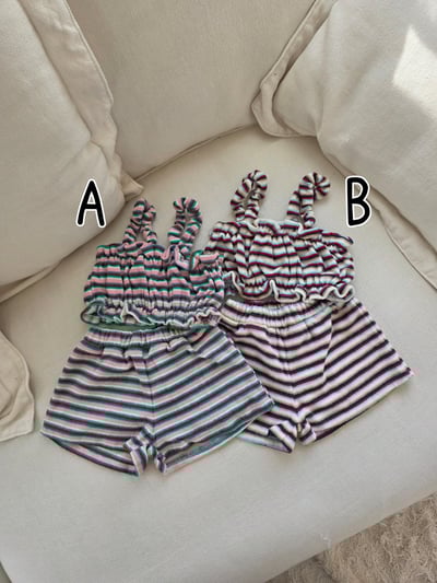 032627條紋背心套裝(兩色)1