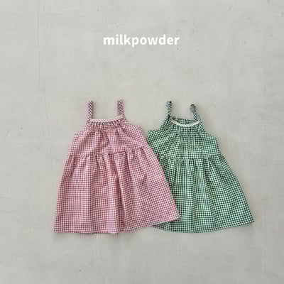 040908格子細肩連身裙(兩色)1