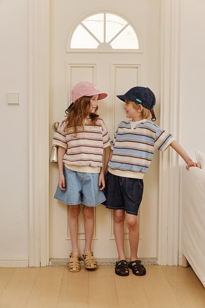 041127翻領條紋上衣(兩色)3