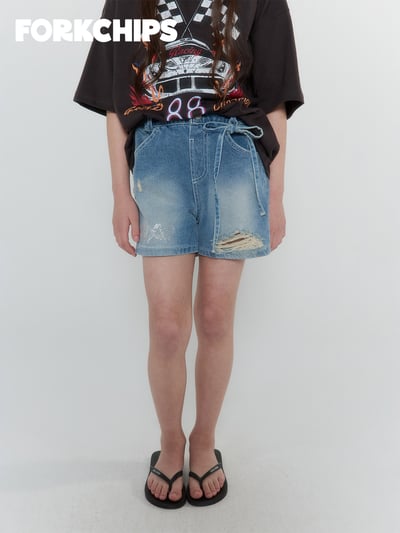 042025刷色割破牛仔短褲1