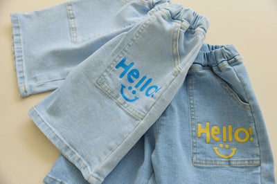 042342哈囉英文牛仔短褲(兩色)3