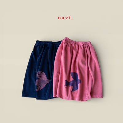 30036手繪小鳥裙(兩色)1