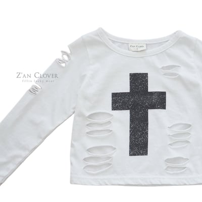 032527割破十字架上衣(兩色)2