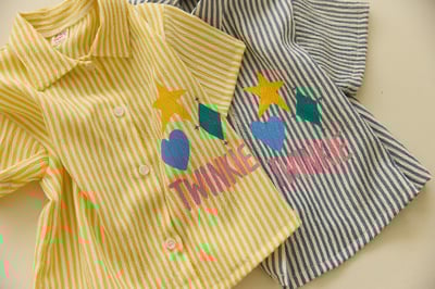 042315翻領直紋上衣(兩色)3