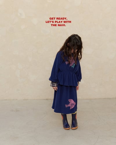 30036手繪小鳥裙(兩色)4