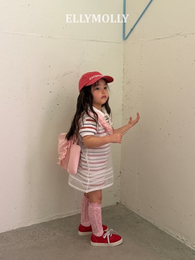 040778翻領條紋連身裙(兩色)9