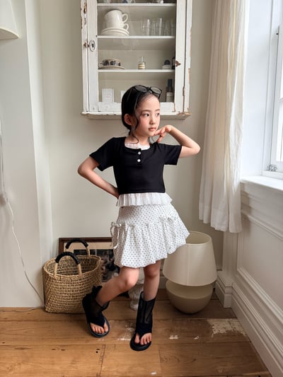 042143花邊上衣(兩色)2