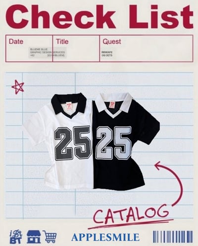 041115數字25翻領上衣(兩色)2