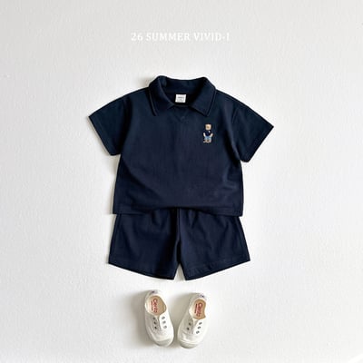 050108翻領小熊套裝(四色)5