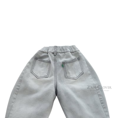 032515淺灰破破牛仔褲5