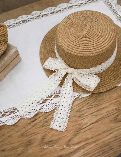 032346花樣綁帶帽(兩色)4