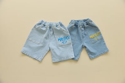 042342哈囉英文牛仔短褲(兩色)1