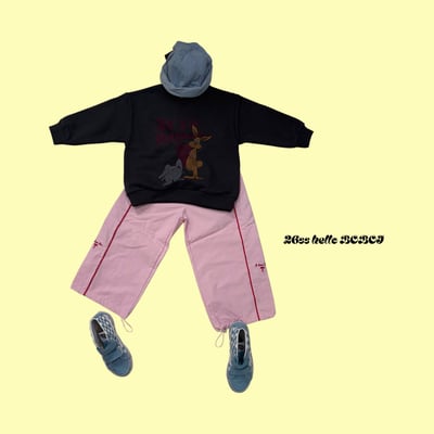 53021親子線條抽繩褲(兩色)3