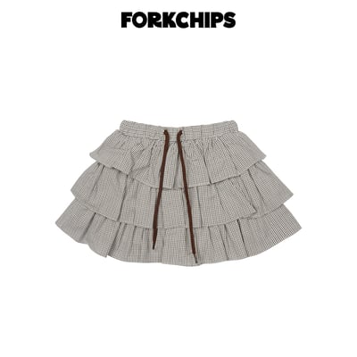 042035格子蛋糕褲裙(兩色)1
