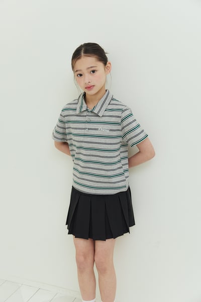 032402翻領條紋上衣(兩色)4