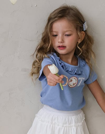 032335荷葉領圖樣上衣(四色)8