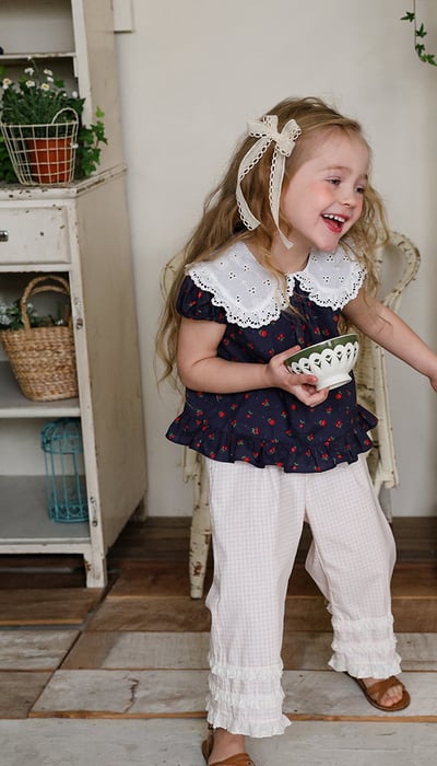 032339格子花邊褲(兩色)11