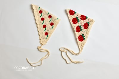 041317櫻桃草莓頭巾(兩色)1