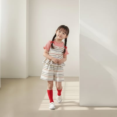 042338親子條紋短褲2