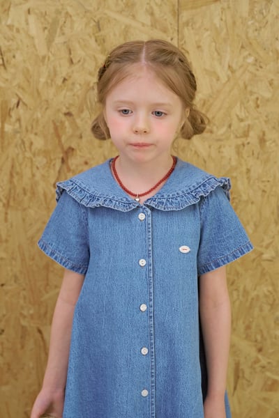 042248花邊翻領牛仔連身裙5