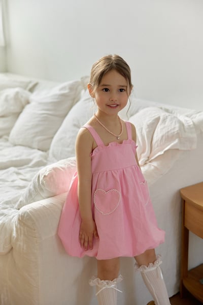 042240粉紅愛心背心裙5