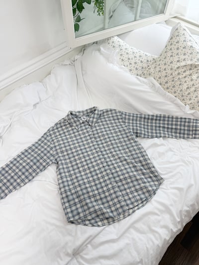 032429翻領格子外套A2