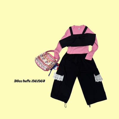 53014花邊口袋褲(兩色)4