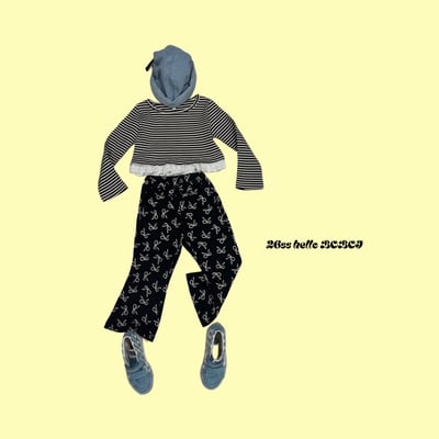 53017條紋花邊上衣(兩色)3