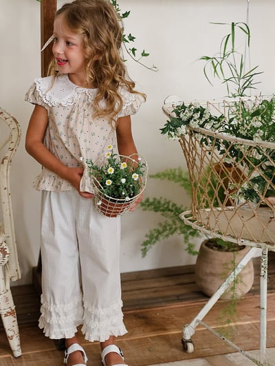 032339格子花邊褲(兩色)7